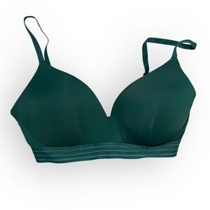 Auden Push Up Wirefree Bra Comfortable Everyday Bra Green‎ Size 34DD
